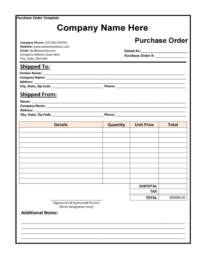 Purchase Order 03