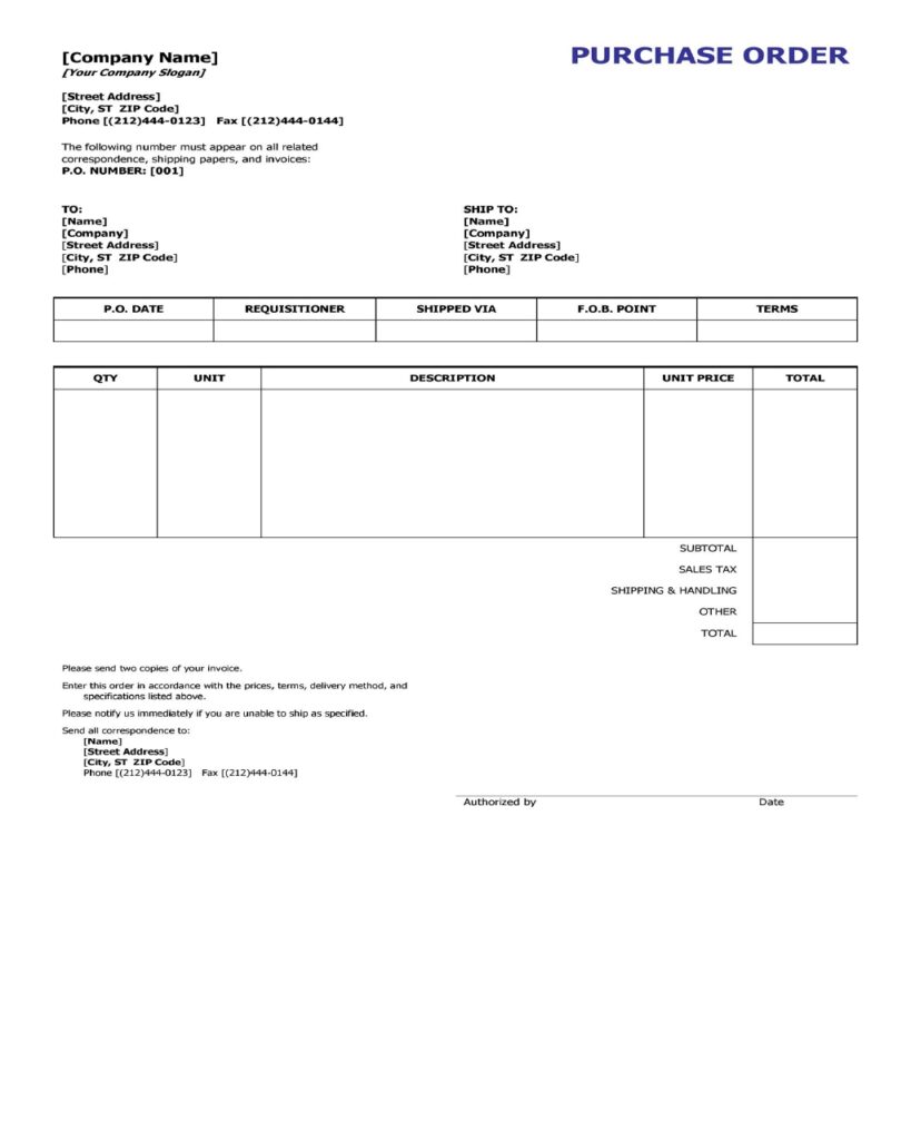 Purchase Order 06