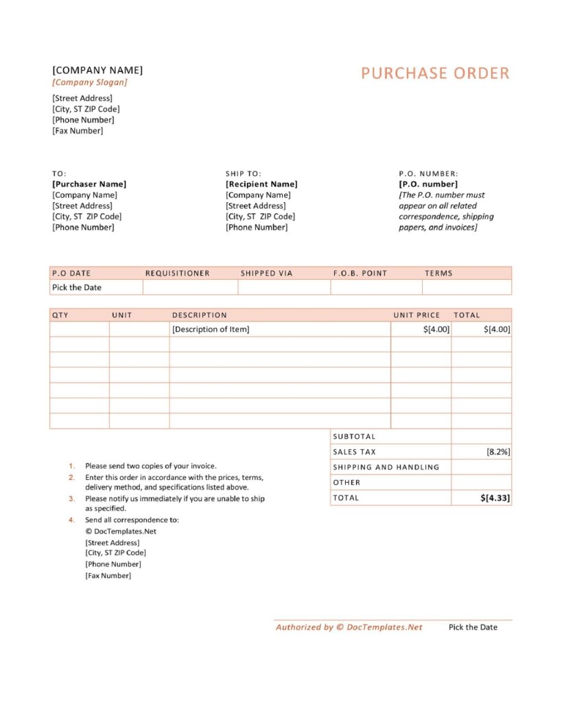 Purchase Order 07