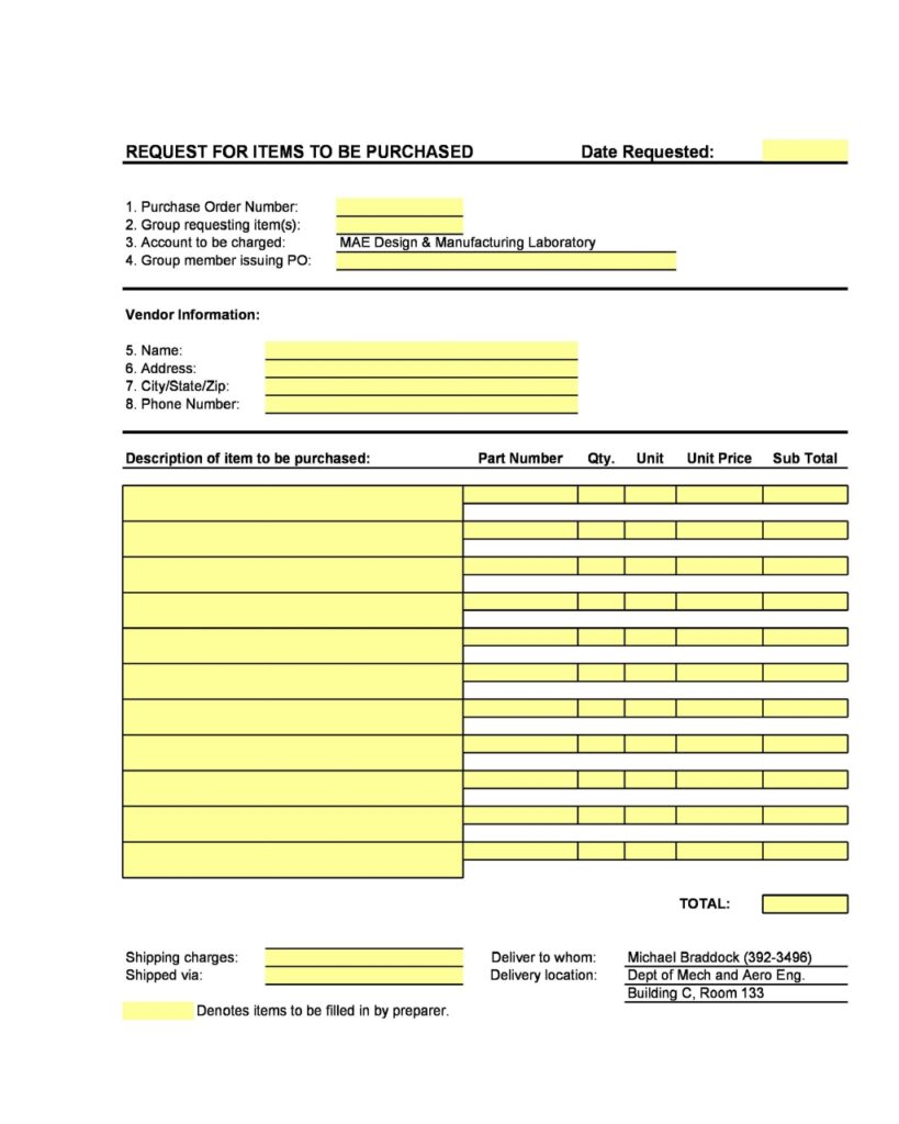 Purchase Order Example 27