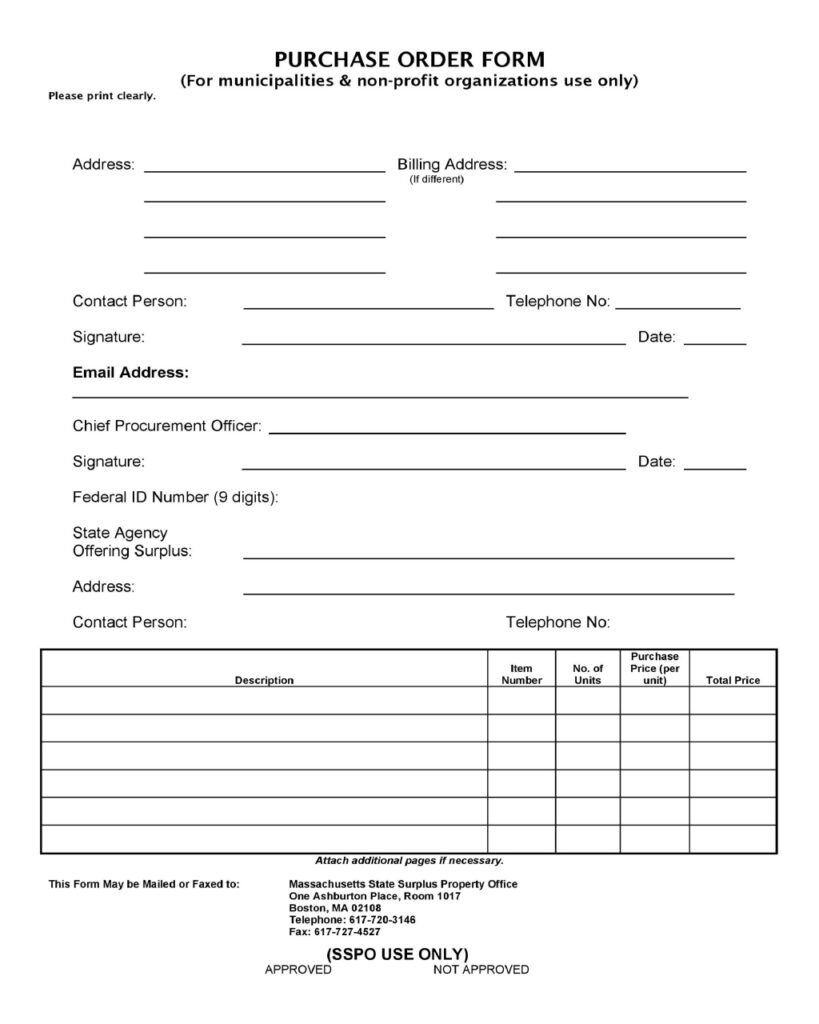 Purchase Order Form 19