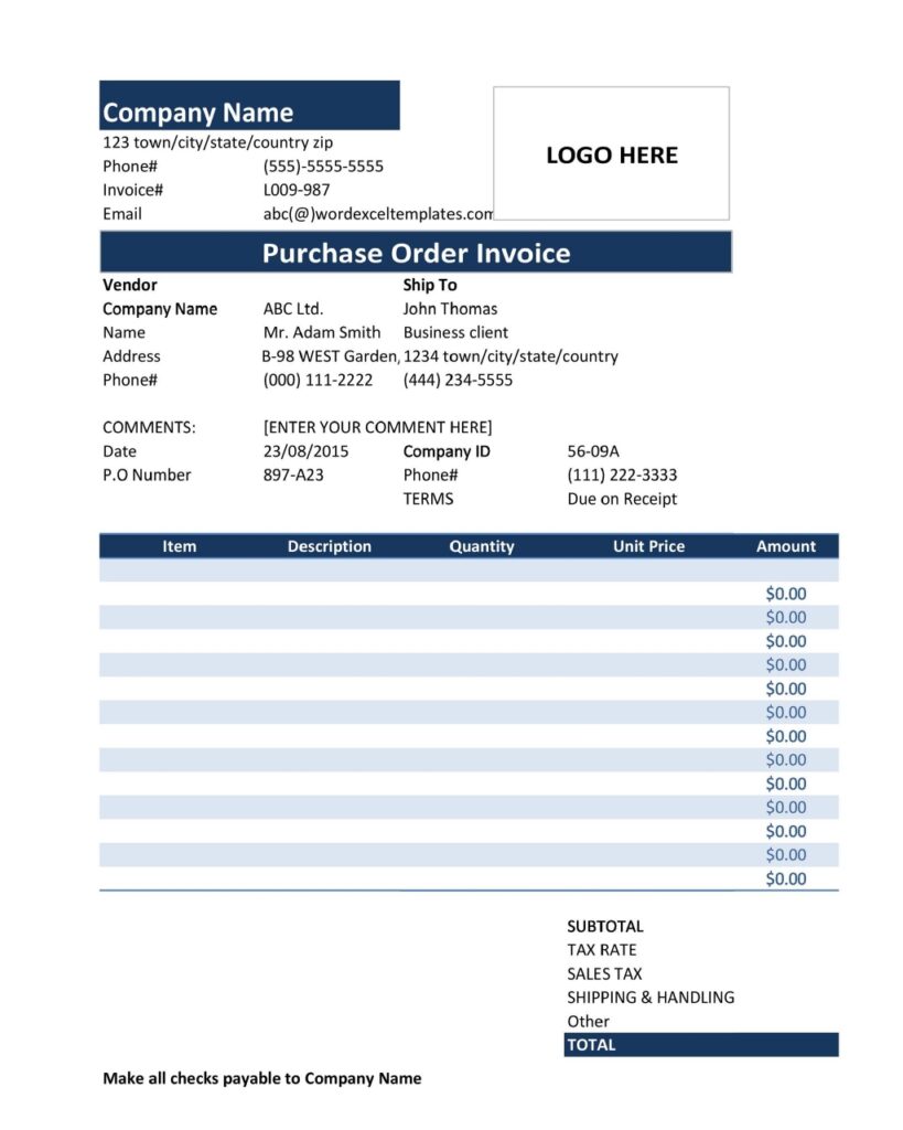 Purchase Order Sample 35