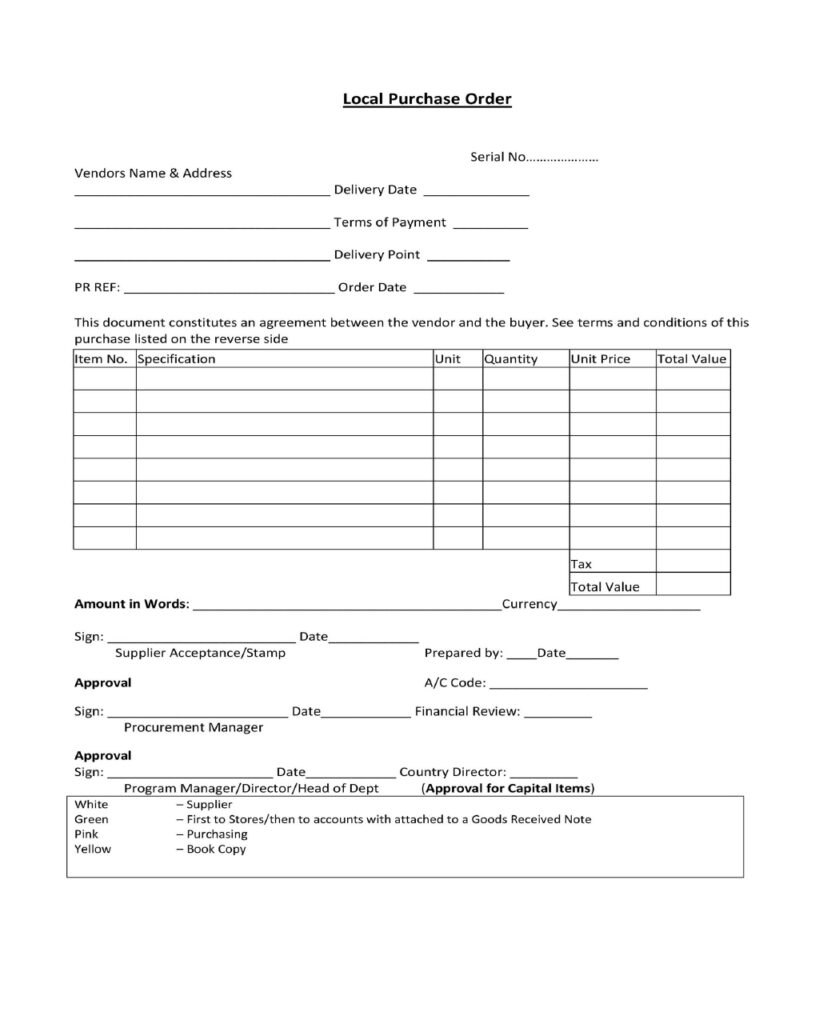 Purchase Order Template 16