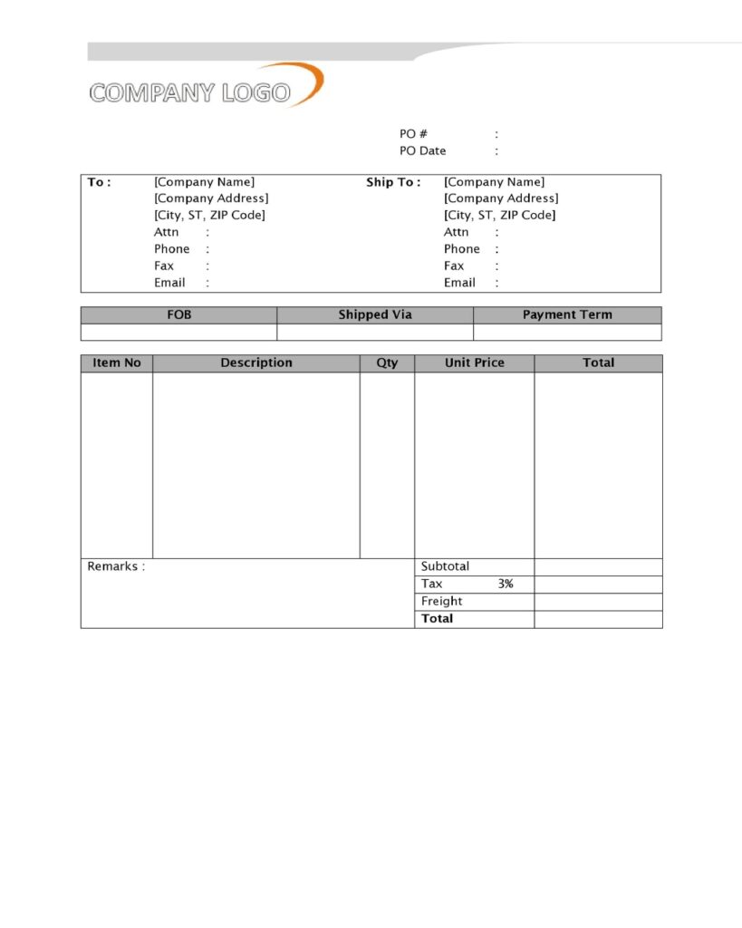 Purchase Order Template 21