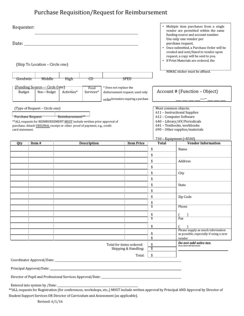 Purchase Requisition Form 25
