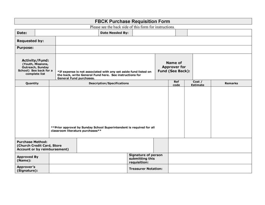 Purchase Requisition Form 29