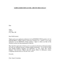 Rejection Letter Template 12