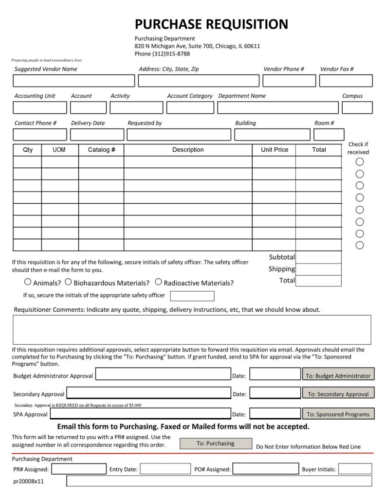 Requisition Form Template 13