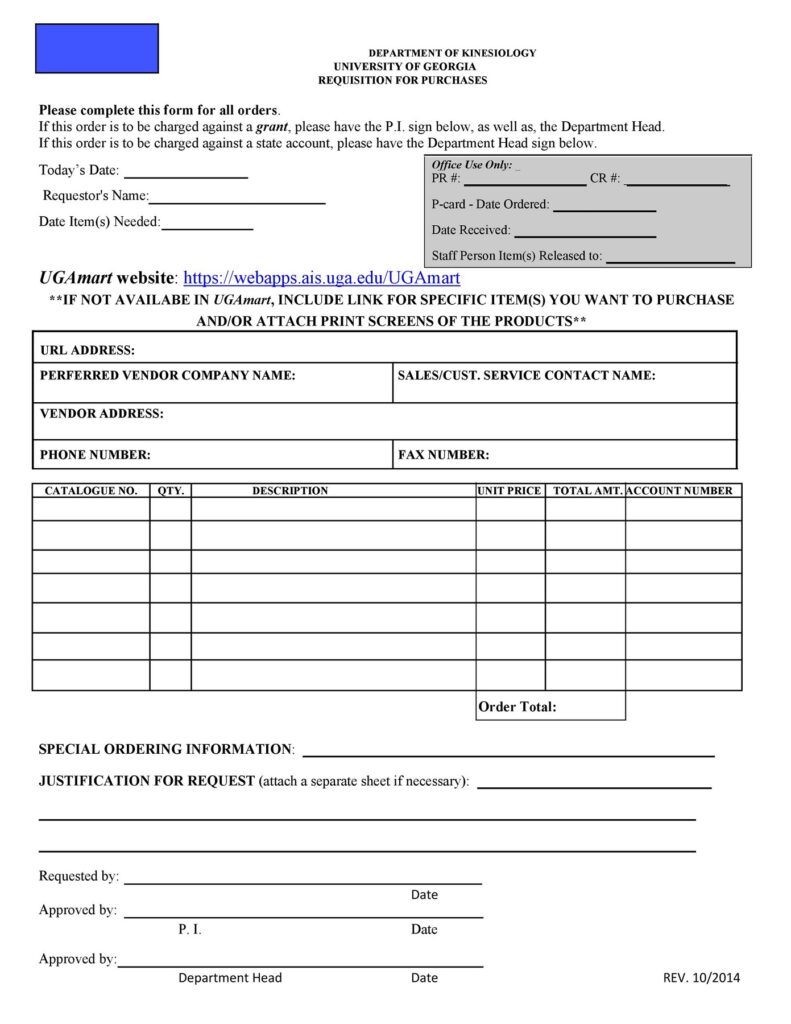 Requisition Form Template 17