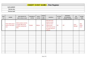 Risk Register 19