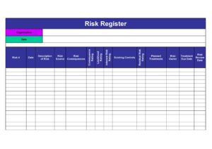 Risk Register Template Excel 33