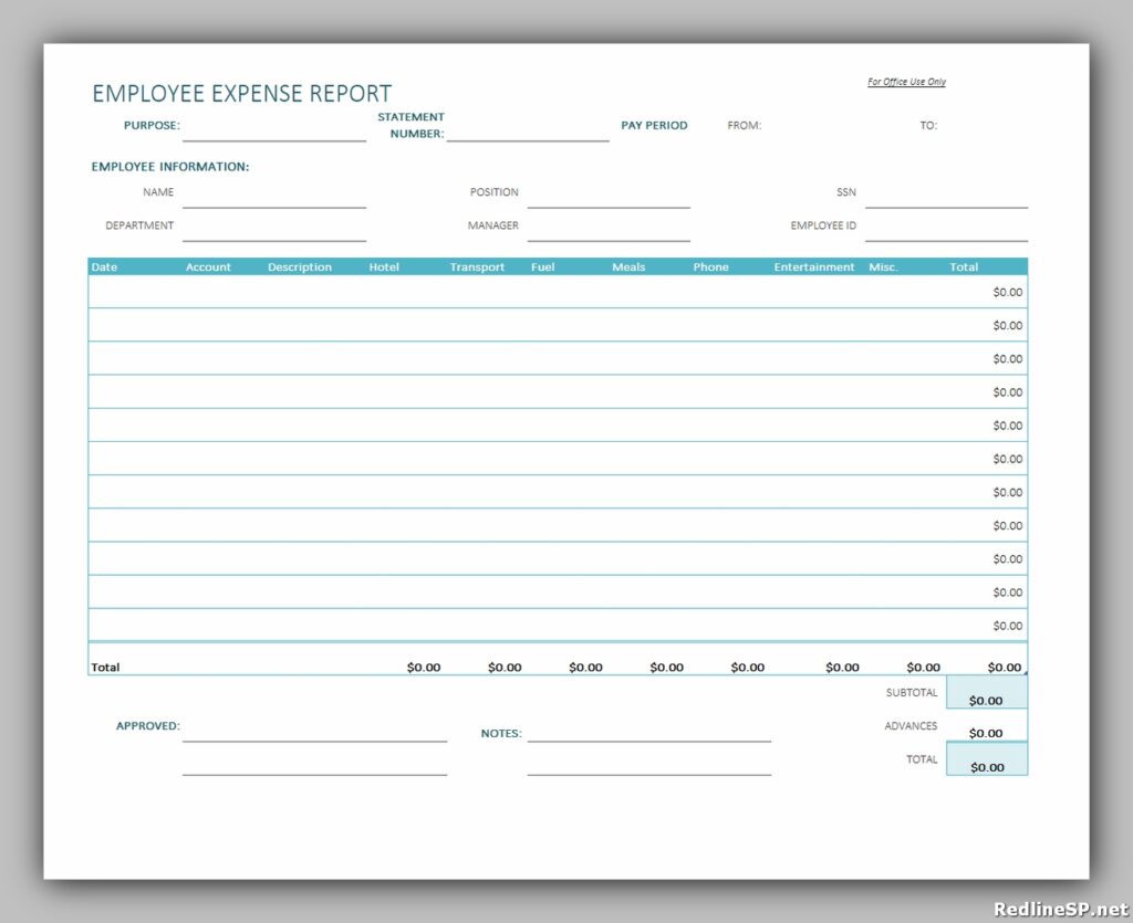 Sample Employee Expense Report