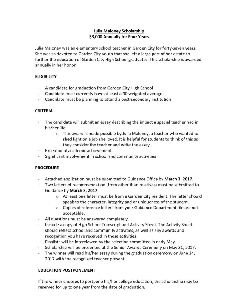 Scholarship Application Template 07