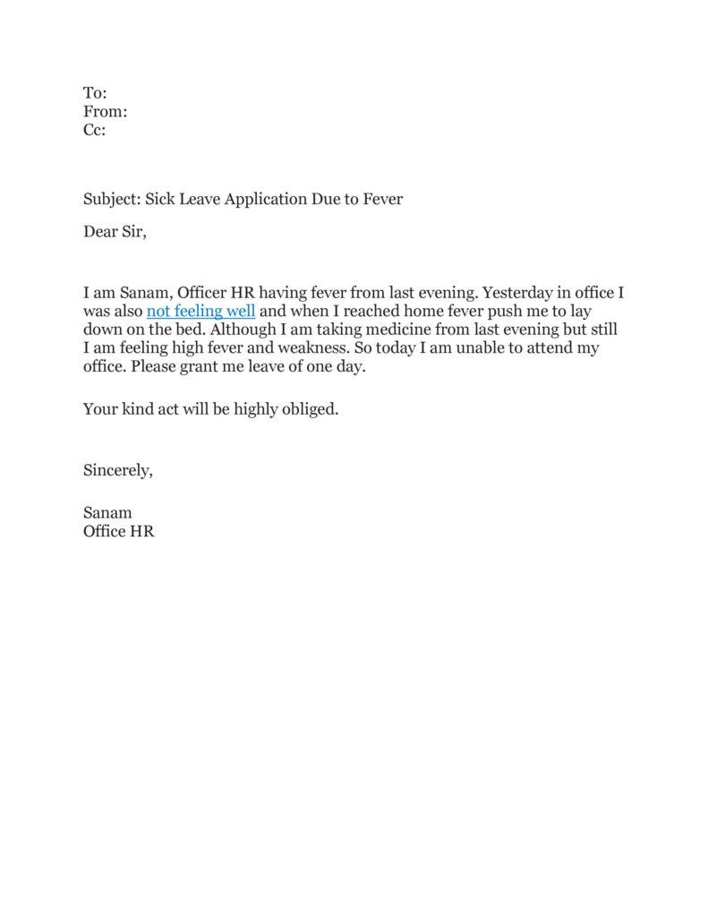50 Sick Leave Email Sample RedlineSP