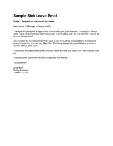 50 Useful Sick Leave Email Sample - RedlineSP
