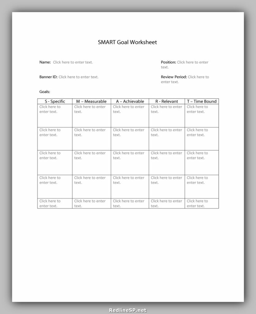 Smart Goals Template 18