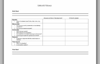 Smart Goals Template Excel 32