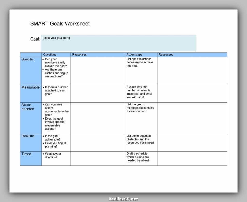 Smart Goals Template Excel 38