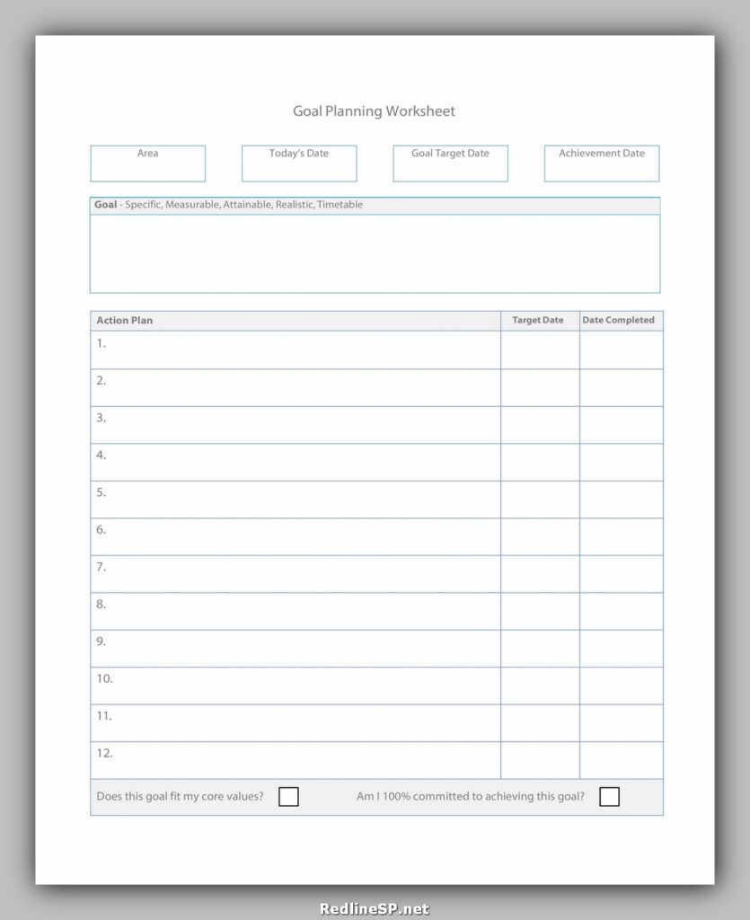 Smart Goals Template Pdf 35