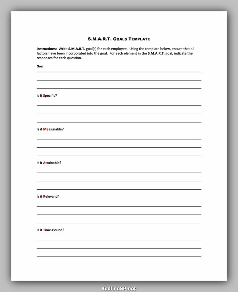 Smart Goals Template Word 06