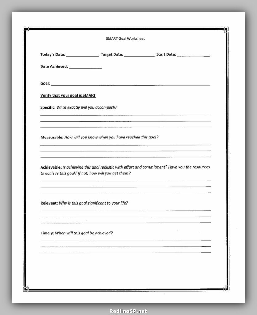 Smart Goals Template Word 07