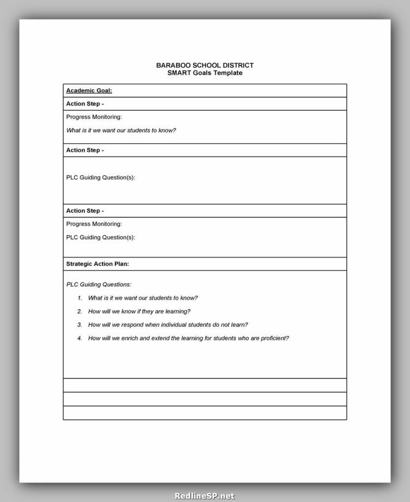 Smart Goals Template Word 10