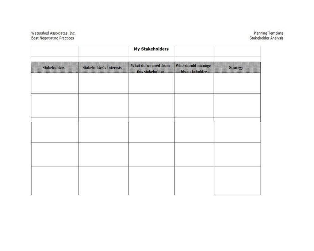 Stakeholder Analysis Example 20