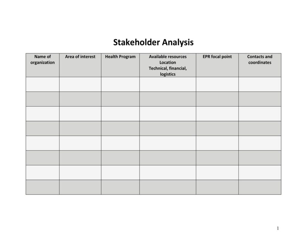 Stakeholder Analysis Example 25