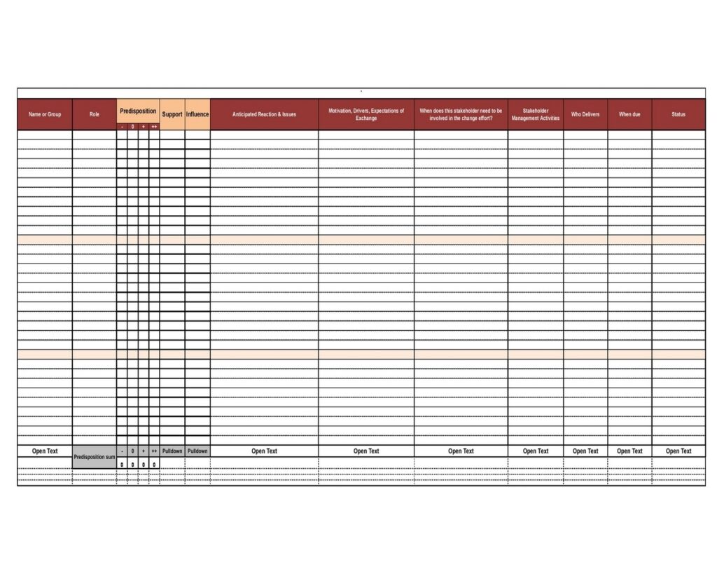 Stakeholder Analysis Matrix 37
