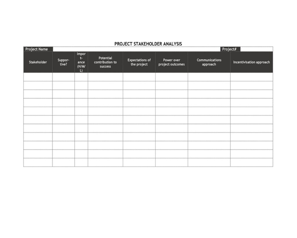 Stakeholder Analysis Matrix 42