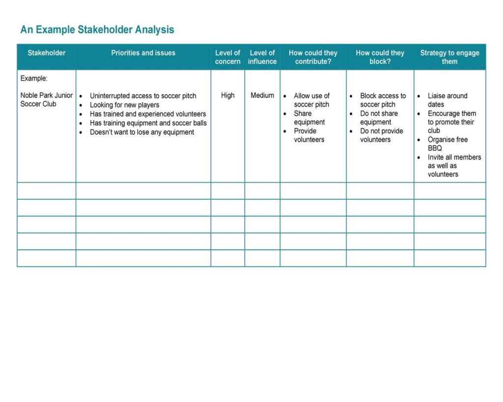 Stakeholder Analysis Matrix 45