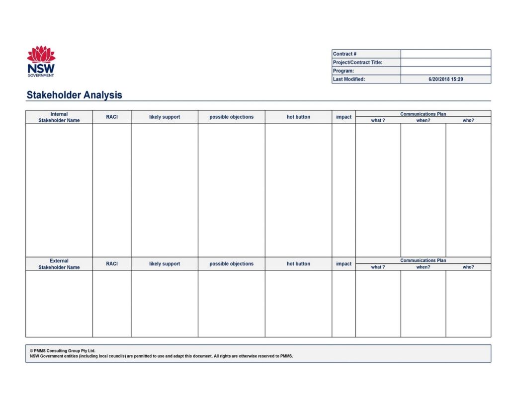 Stakeholder Analysis Template 12