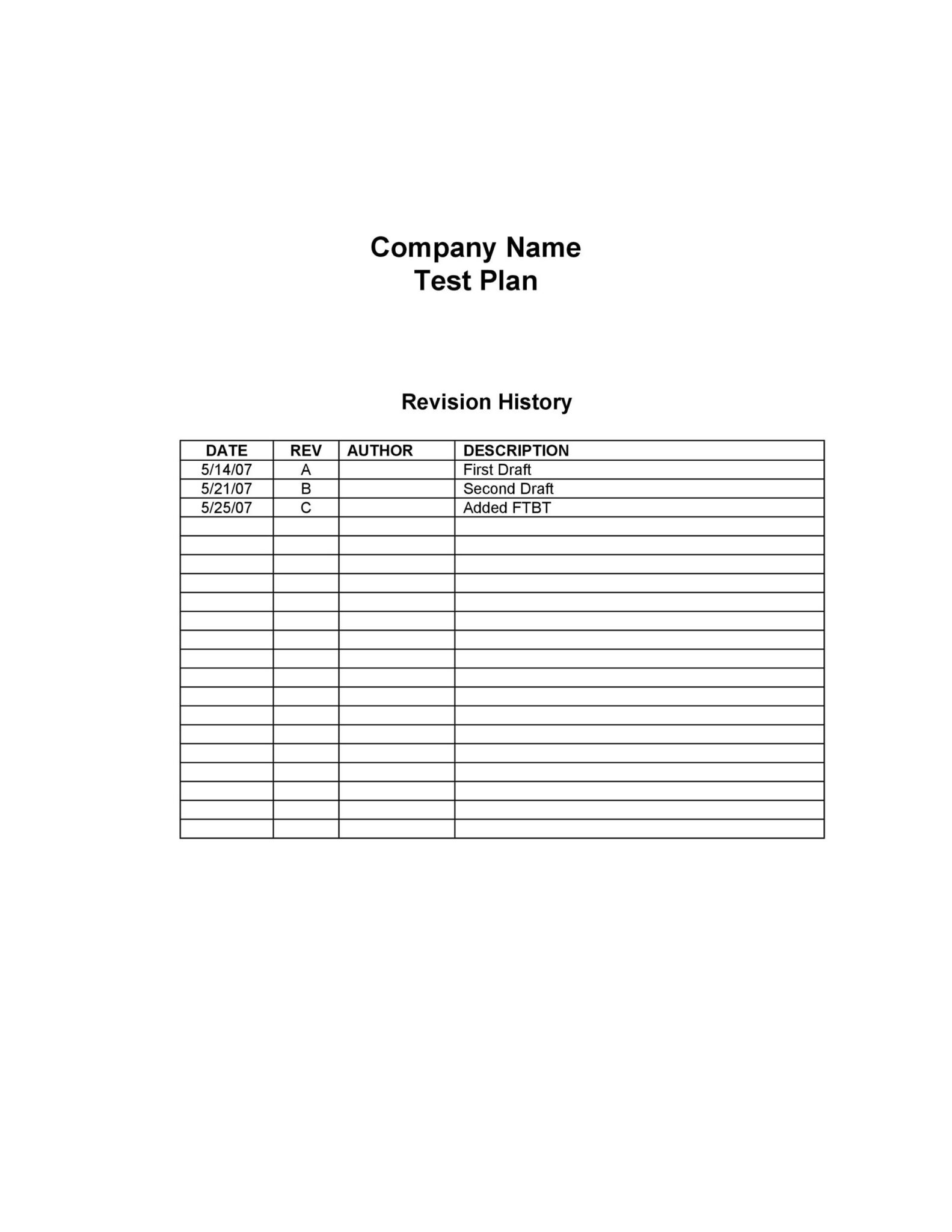 Test Plan 40+ Best Example And Template - RedlineSP