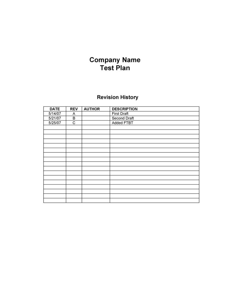 Test Plan Template 23