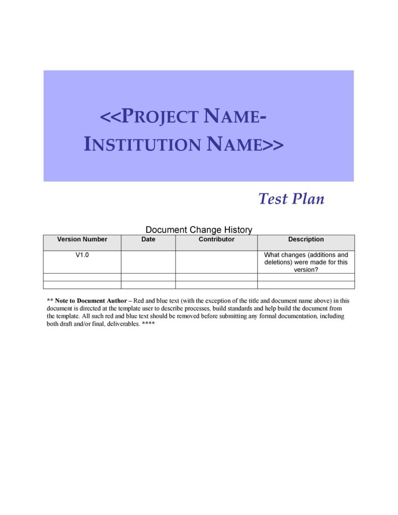 Test Plan Template 28