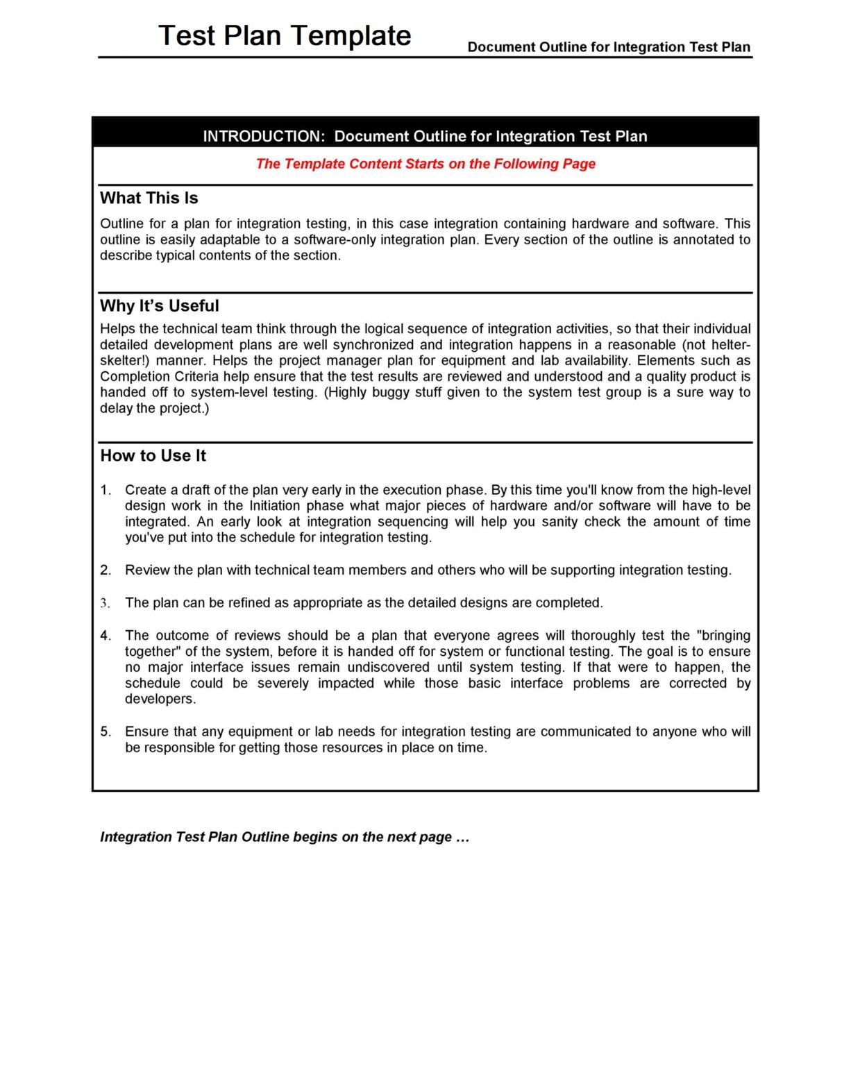 Test Plan 40+ Best Example And Template - RedlineSP