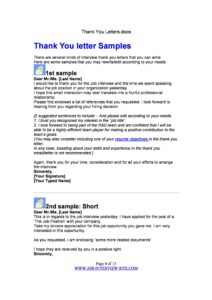 Thank You Letter Example 30