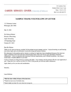 Thank You Letter Example 31