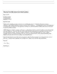 Thank You Letter Template 08