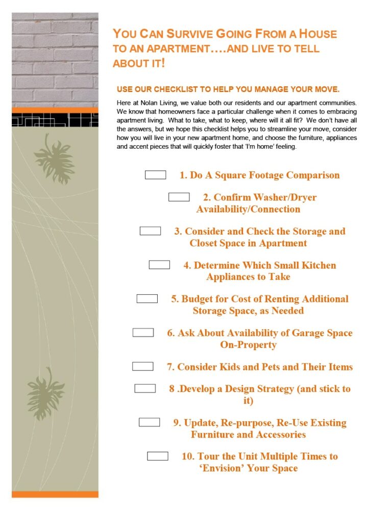 First Apartment Checklist 43+ Free Sample & Template RedlineSP
