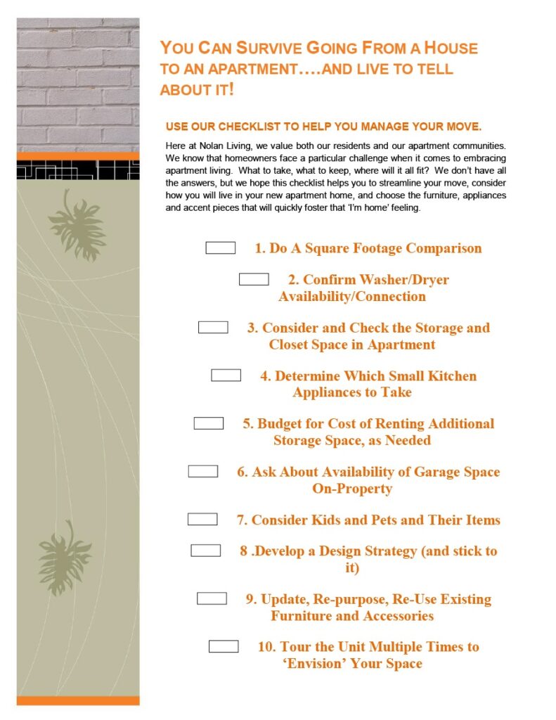 apartment checklist 15