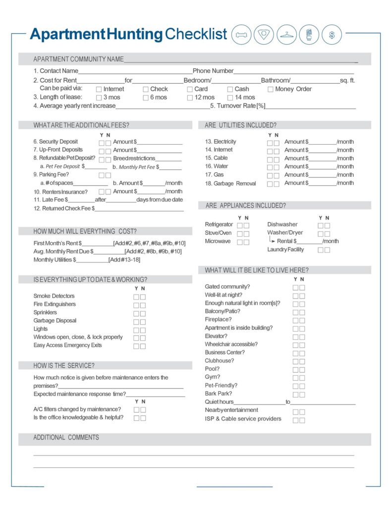 apartment checklist 23