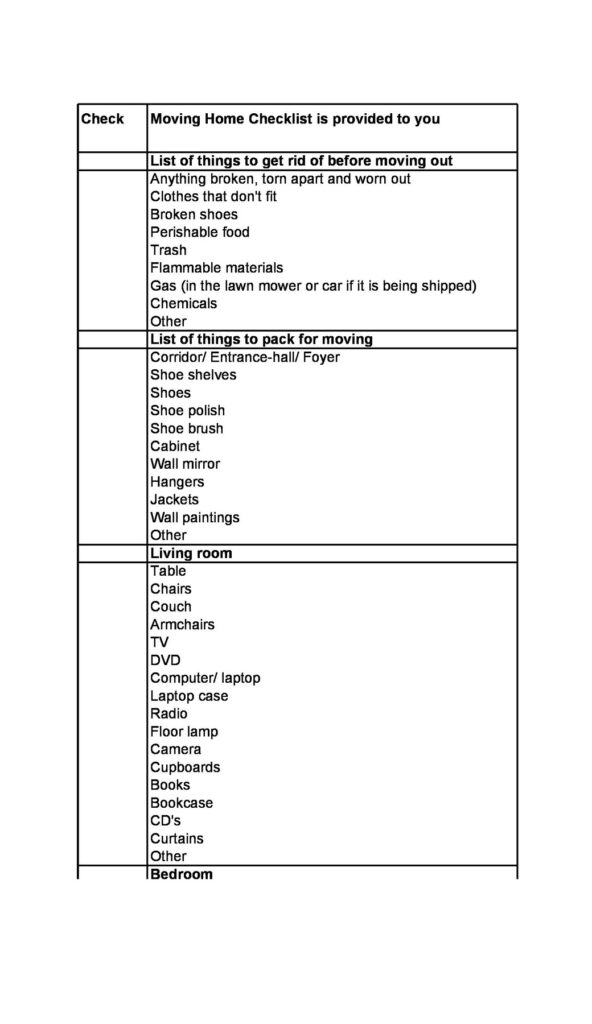 apartment checklist 42