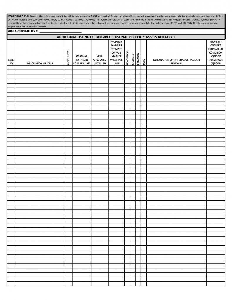 40 Asset List Template RedlineSP