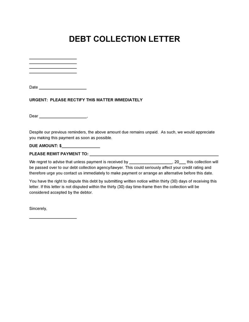 collection letter sample 08