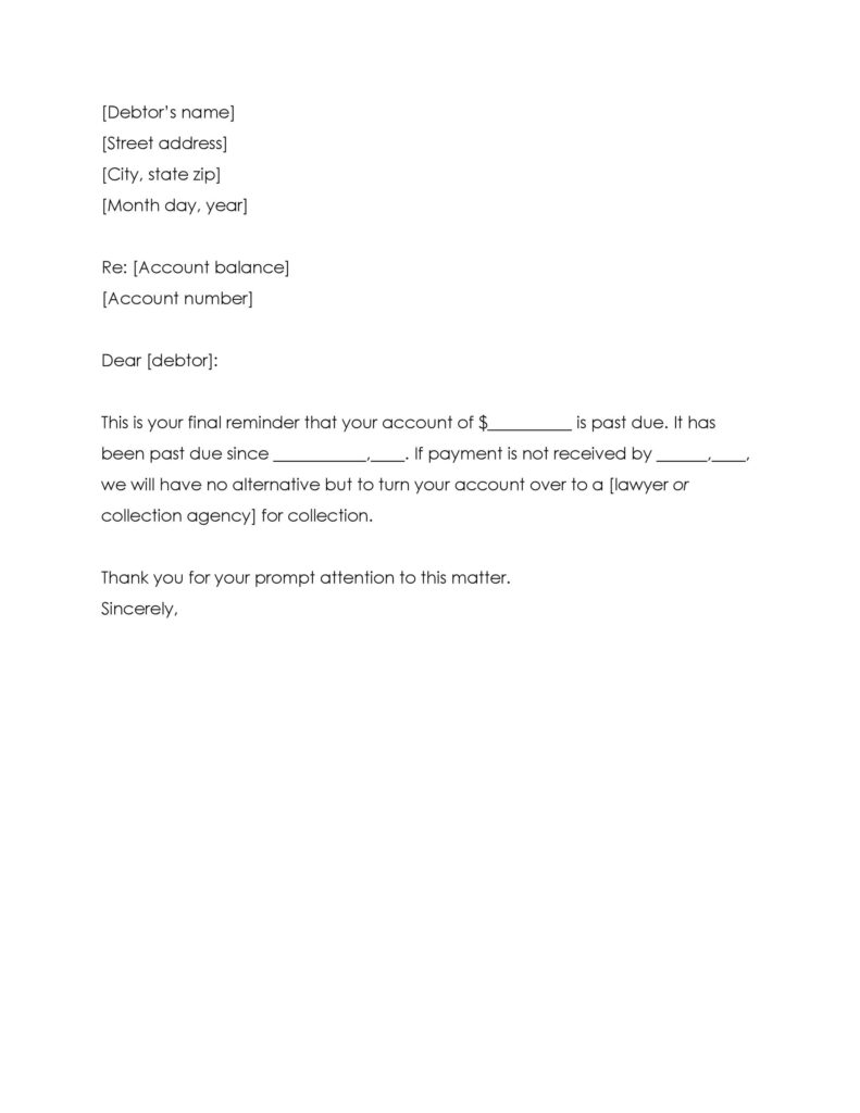 collection letter template 37