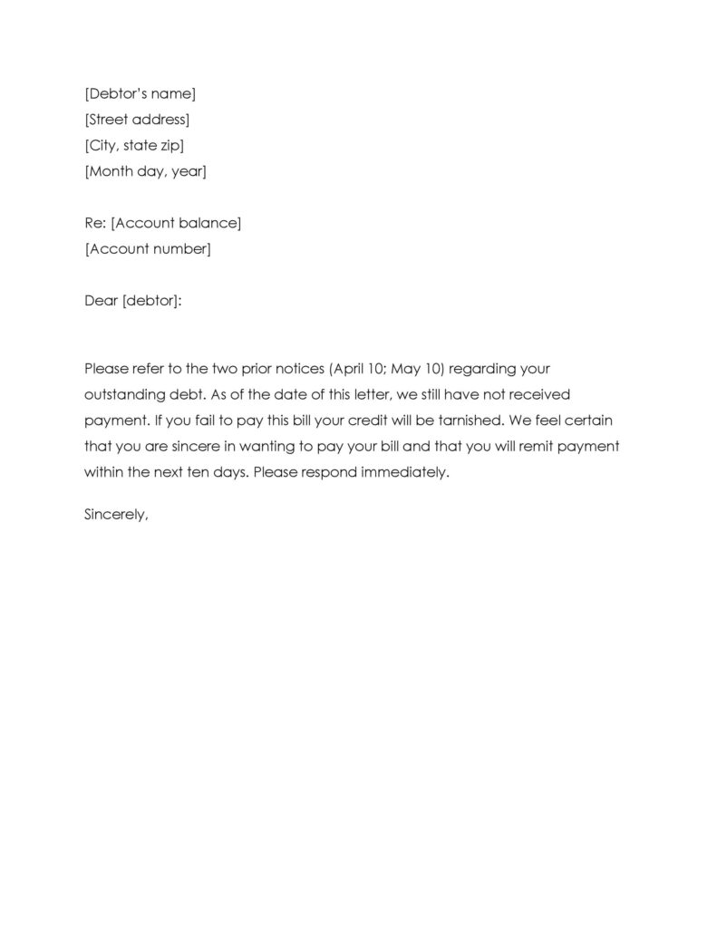 collection letter template 38 1