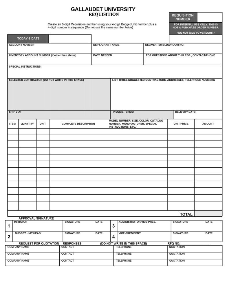 requisition form 50