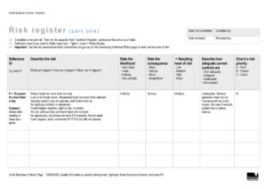 risk register template 38