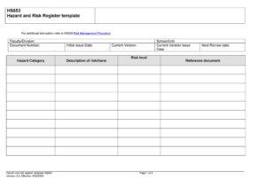 risk register template 42